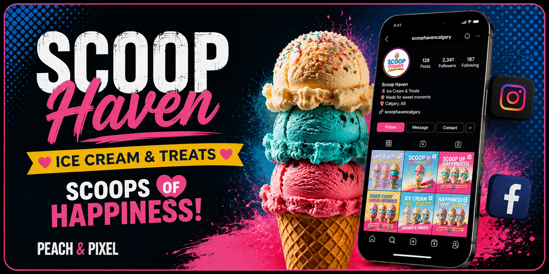 Scoop Haven Facebook ad creative