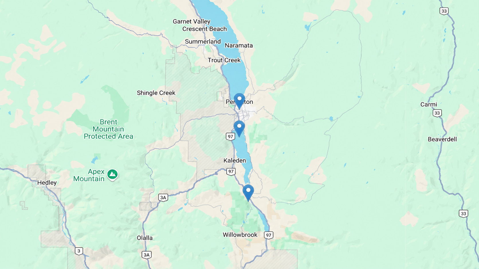 Tickleberry's Locations Map